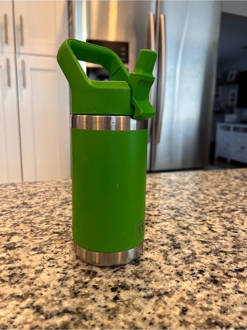 Yeti Green Kids Insulated Bottle with Flip Straw Lid